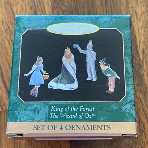 Hallmark Ornament Wizard of Oz King of the Forest Miniature Set of 4 QXM4262 Vtg